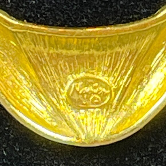 Napier Enamel Pendant Necklace Signed Red Gold Tone Bead Business Classic VTG - Picture 2 of 10